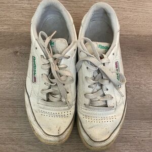 Reebok Classic White Lace-Up Sneakers